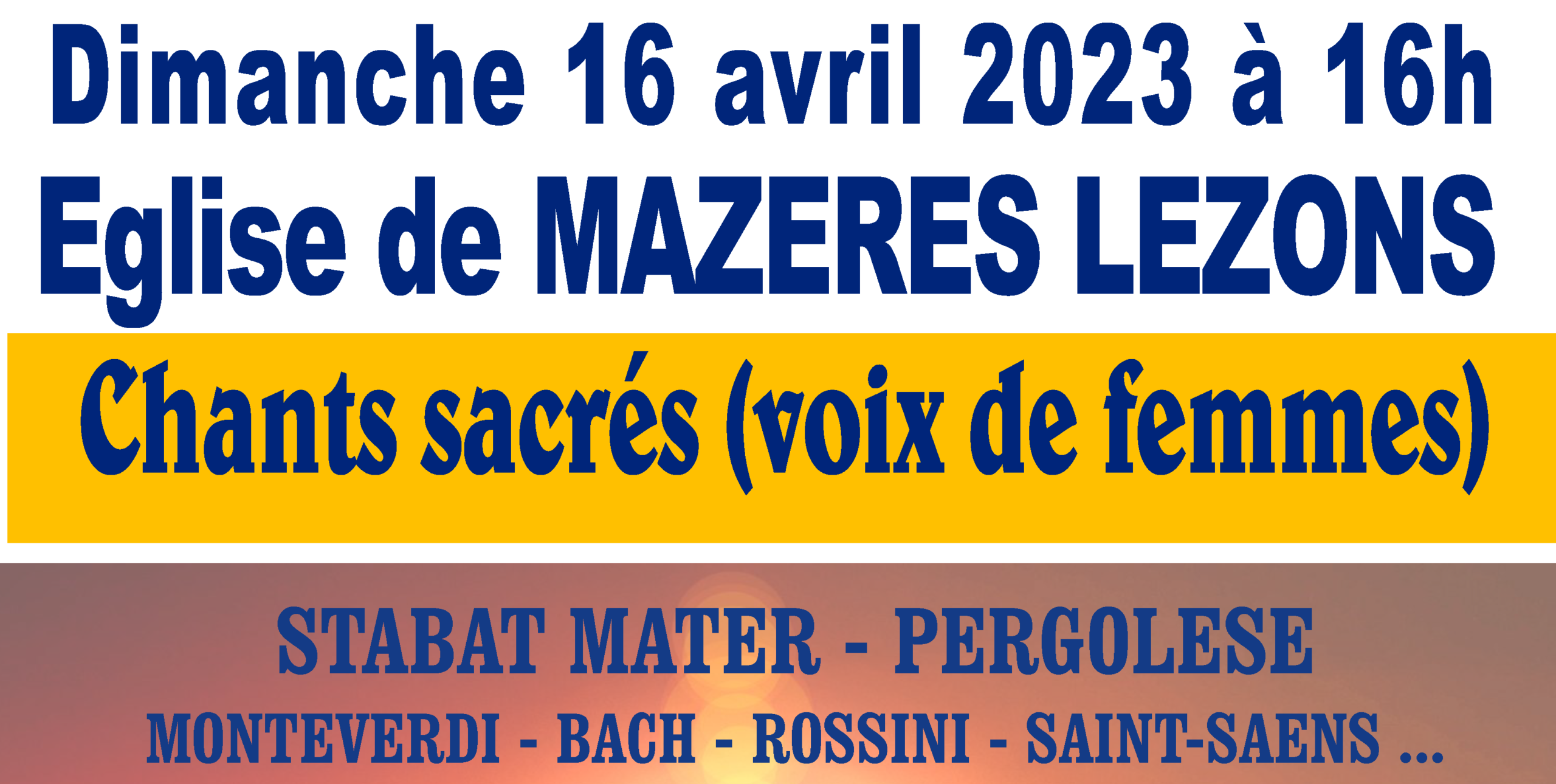 Concert 16 avril 2023