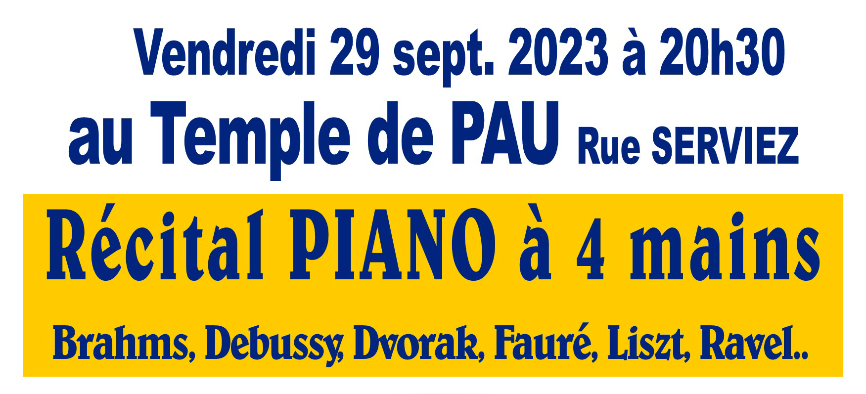 Concert de piano à 4 mains – 29 septembre 2023